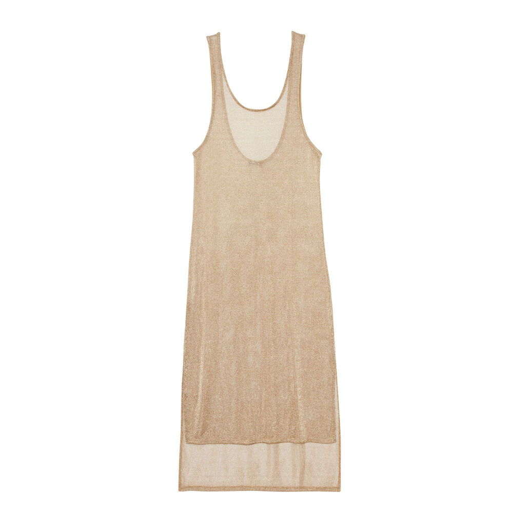 See-through mid-length dress - beige beige.