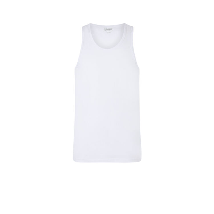 Yodiz plain cotton vest top white.