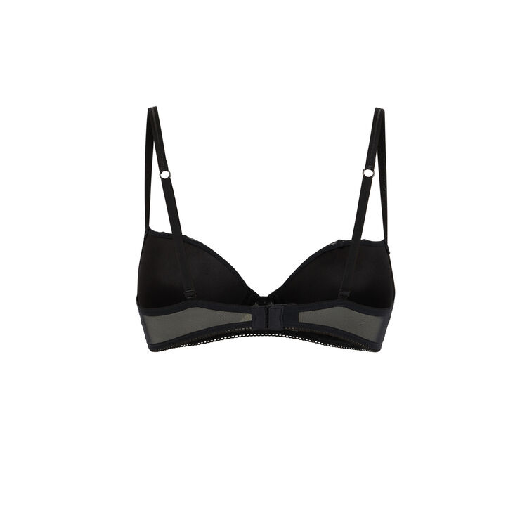Truegirliz plain tulle push-up bra black.
