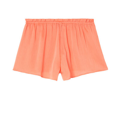flowing ruffled shorts - red;