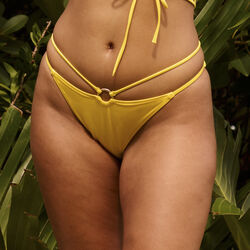 bikini bottom with ring and double tie ;