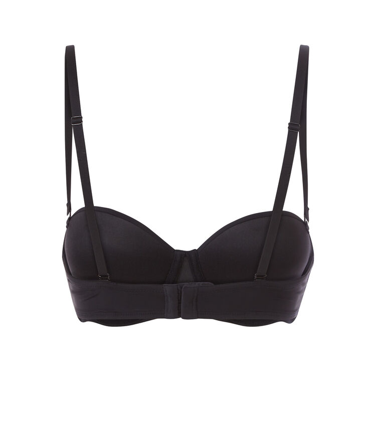 Microfibre bandeau bra - black black.