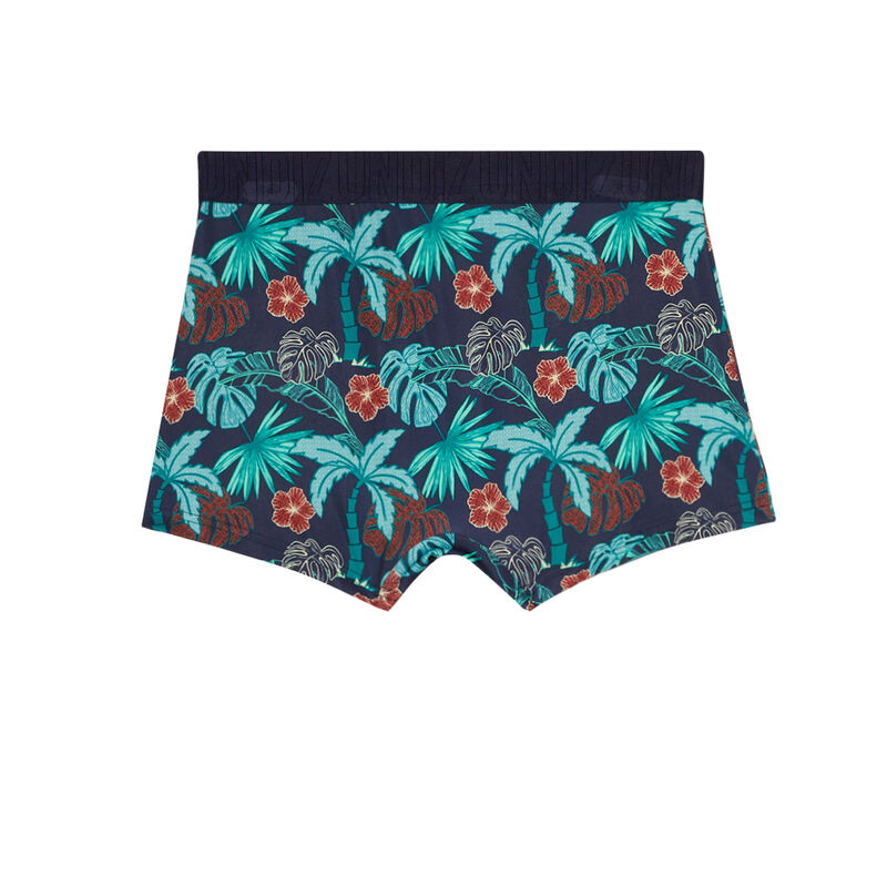 tropical print boxers - blue tropical print boxers - blue;