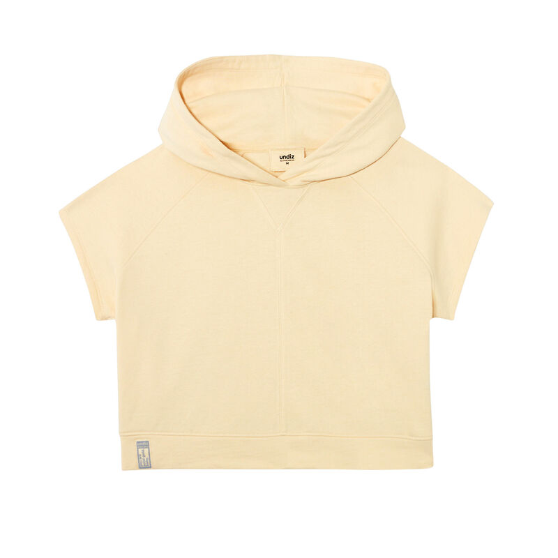 sleeveless cotton sweatshirt;