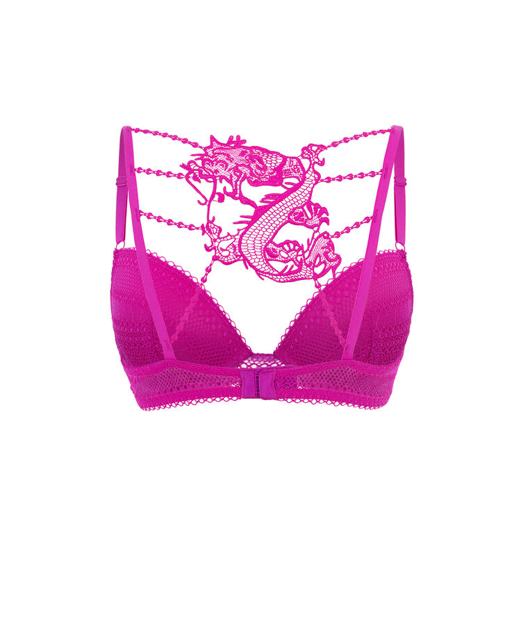 Soutien-gorge push-up détail guipure anjaiz fuchsia.