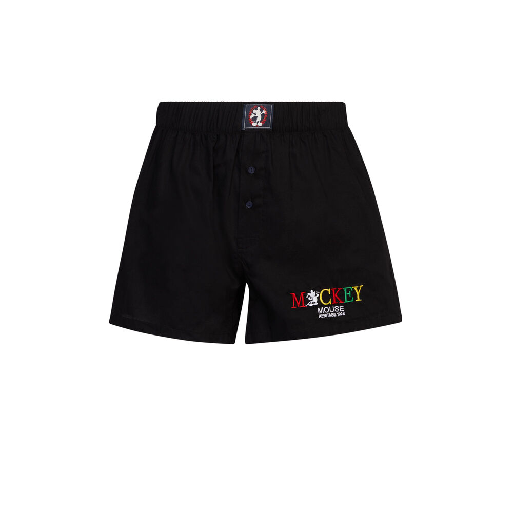 Mickey cotton boxers - black black.