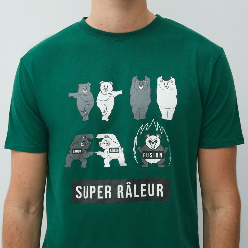 "super râleur" t-shirt and boxer shorts set;