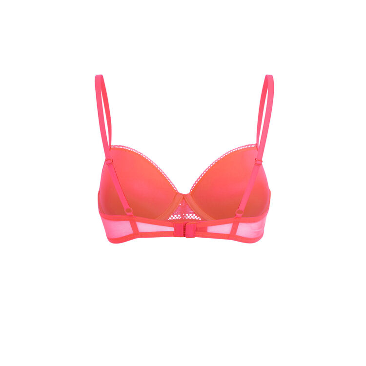 Revoltiz fluorescent coral padded bra pink.