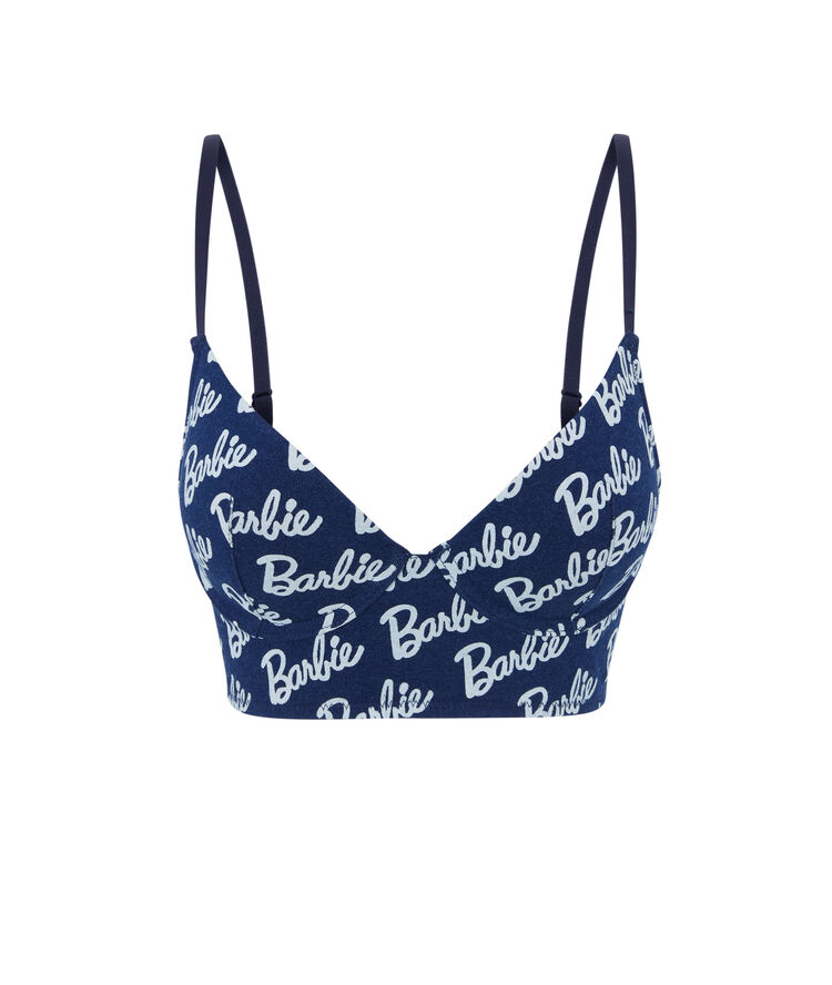Utiz denim barbie print figure-enhancing padded bra denim.