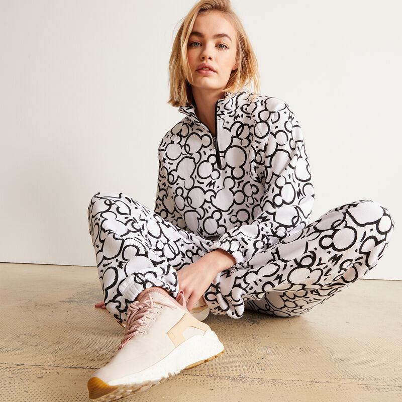 pantalon à imprimés tête de Mickey - blanc pantalon à imprimés tête de Mickey - blanc;