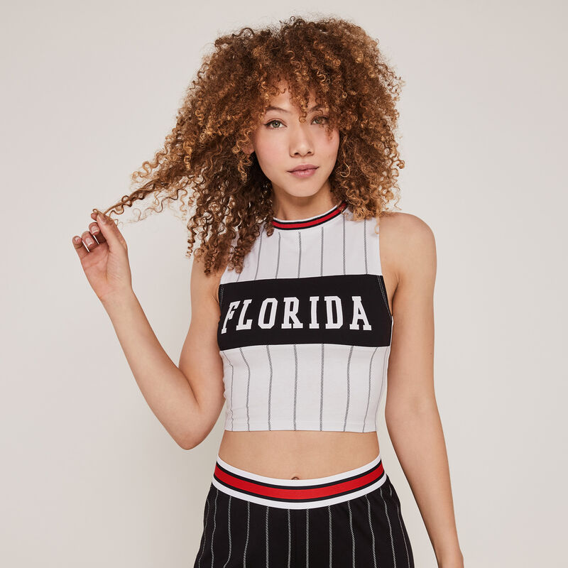Stripgirliz short top with slogan Stripgirliz short top with slogan;