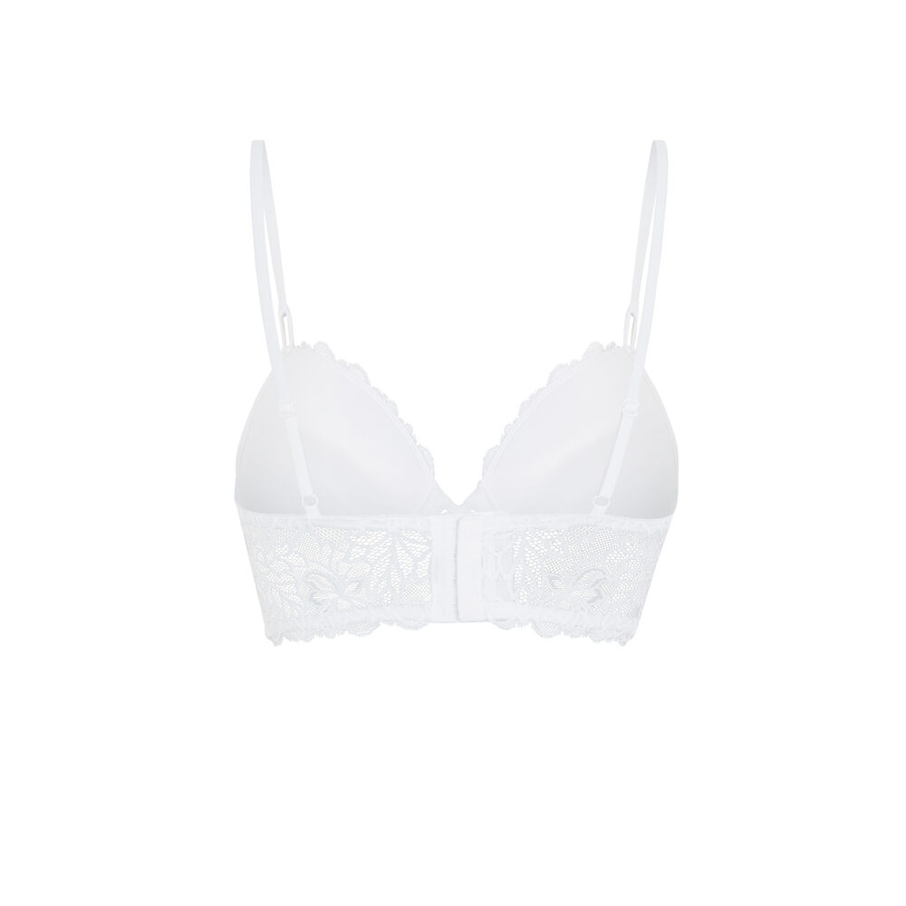 Lace push-up bra - white white.