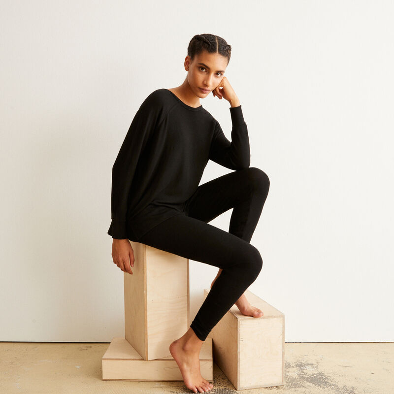 long-sleeved top - black long-sleeved top - black ;
