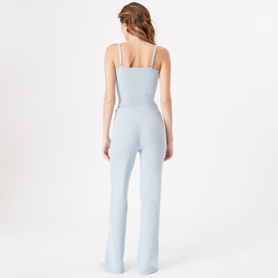 flared mesh trousers;
