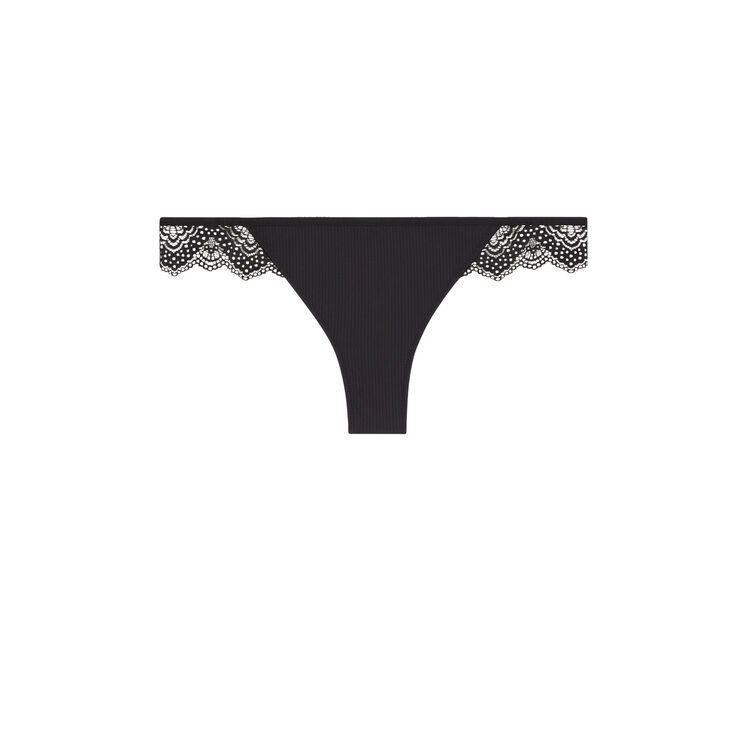 Merveilliz micro/lace tanga briefs black.