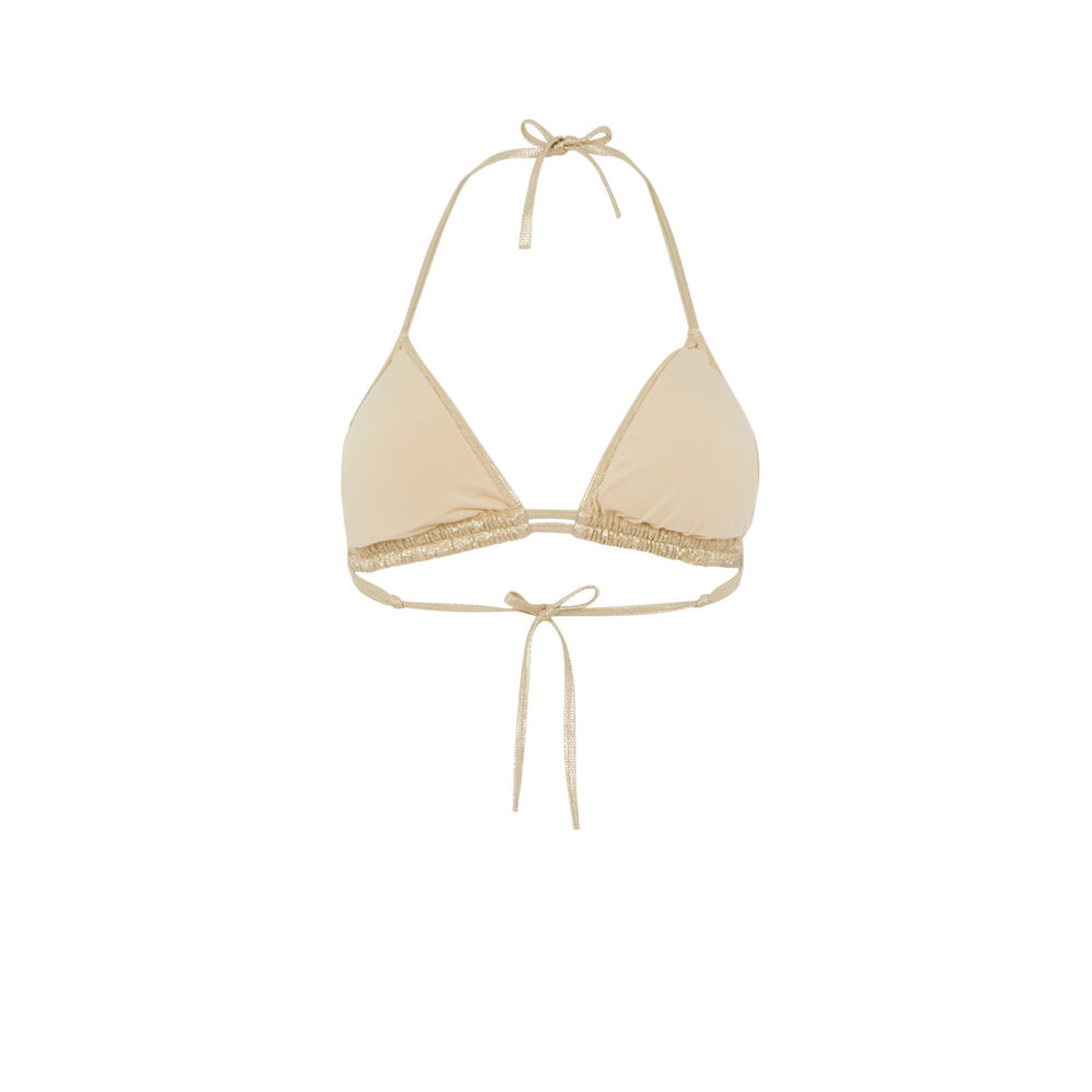 Sparkly swimsuit top - gold gold.