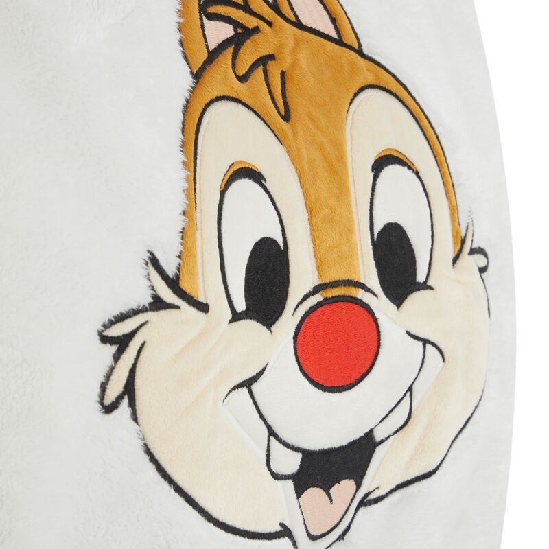 Sweat polaire à capuche print tic et tac écru.