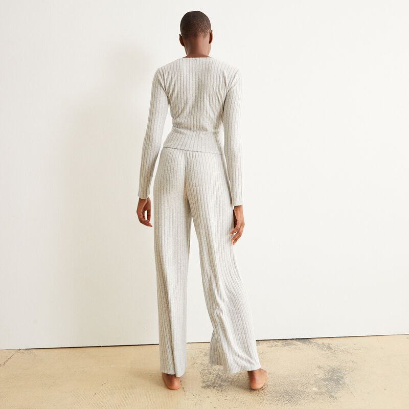 wide-leg trousers and drawstring - grey wide-leg trousers and drawstring - grey;