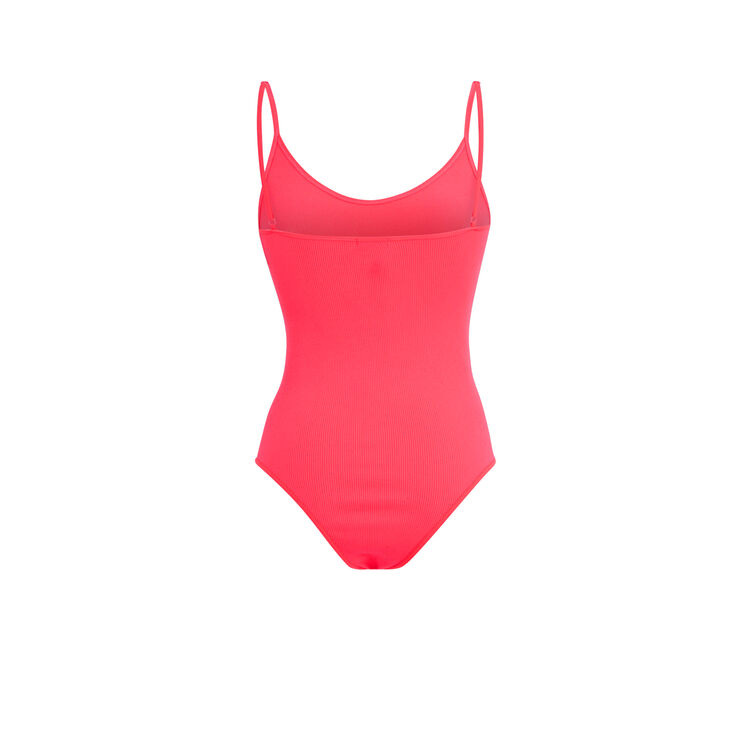 Neonrosa body bodsimpliz rosafarben.