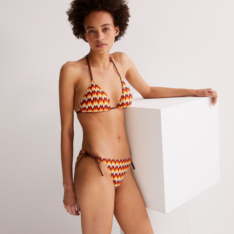 crochet triangle bikini top - multicoloured crochet triangle bikini top - multicoloured;