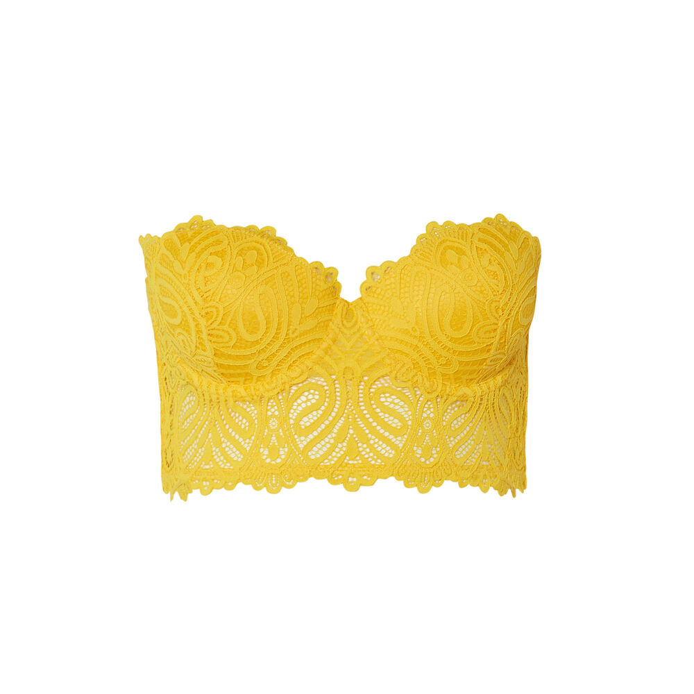 Bustier push-up bra - yellow yellow.