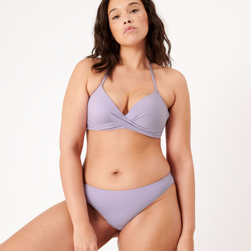 plain push-up bikini top - lavender;