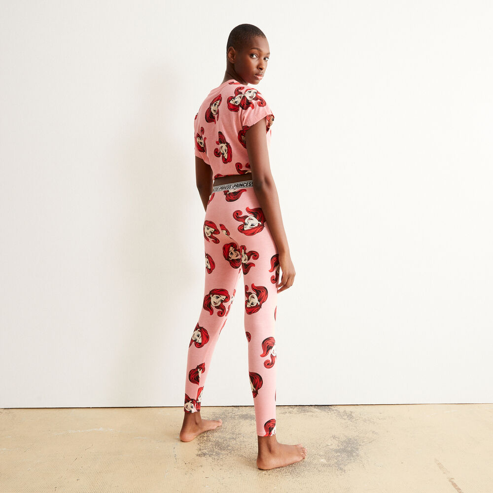 Little mermaid patterned leggings - pink pink.