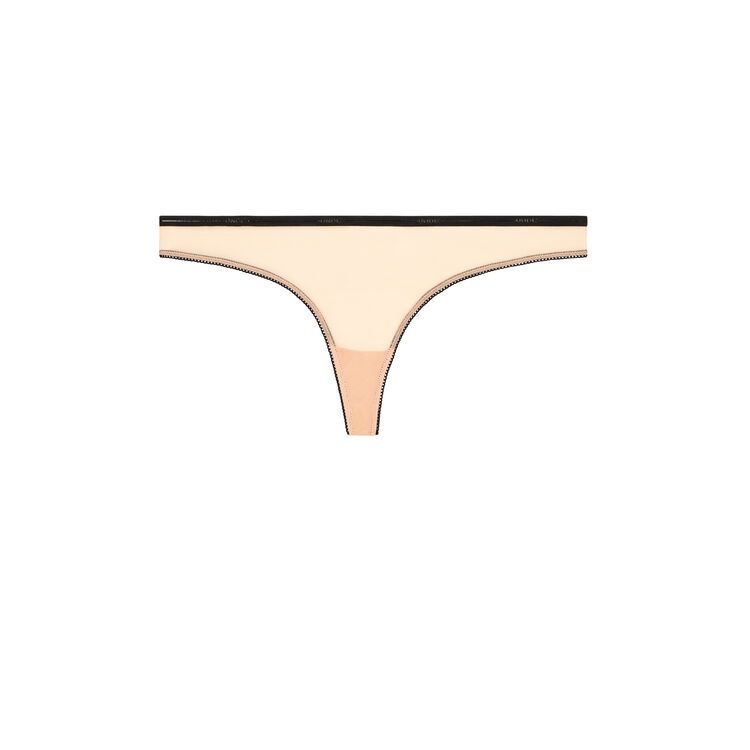 Trugirliz plain tulle thong powder pink.