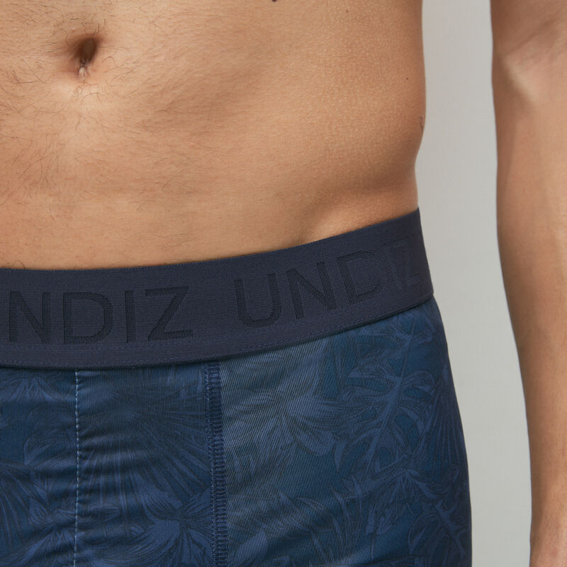 microfibre boxer shorts with tropical pattern;