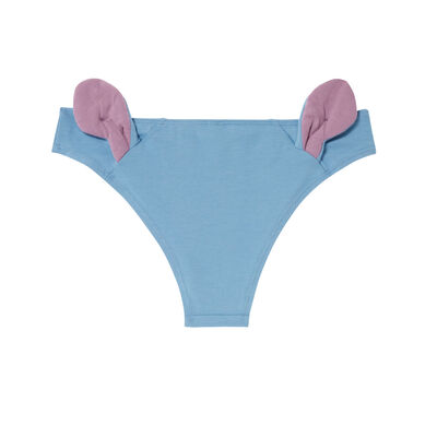 "shorty" briefs with stitch detailing and 3D ears - blue;