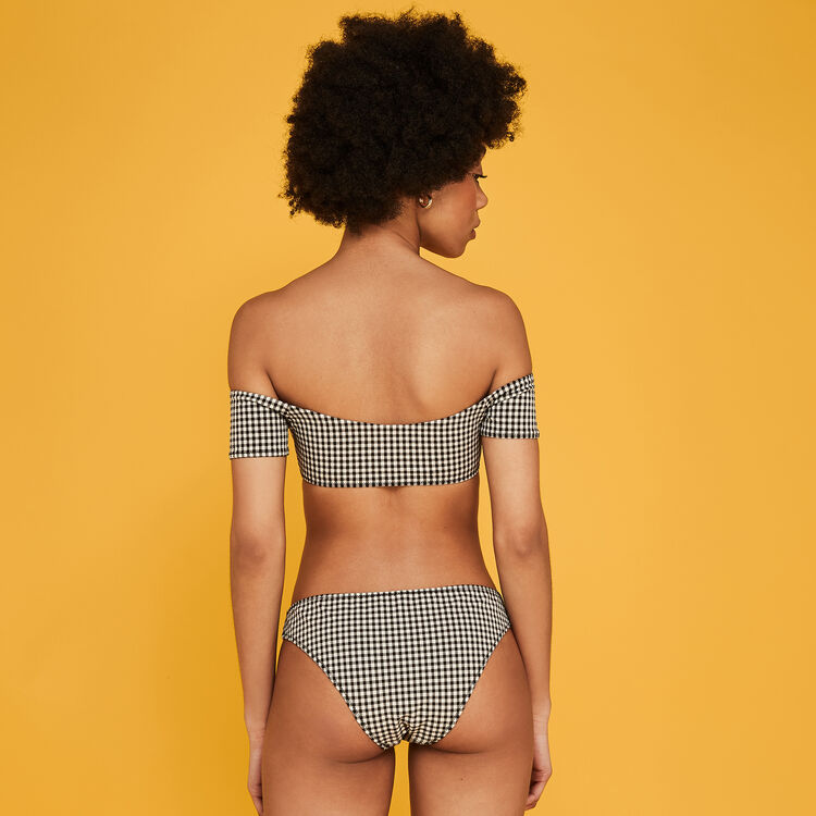 Schwarzes, schulterfreies bikini-oberteil victoriz black.