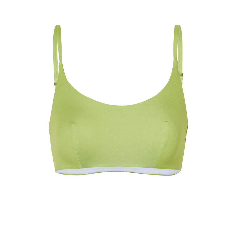plain bralette bikini top - green;