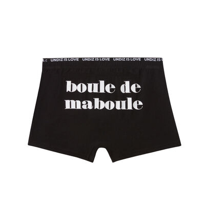 bokserki z napisem „boule de maboule” — kolor czarny;