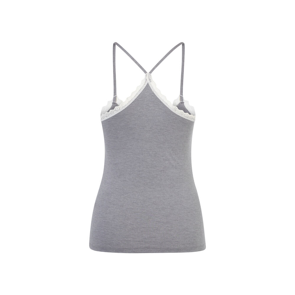 Top with spaghetti straps and lace - grey grey.