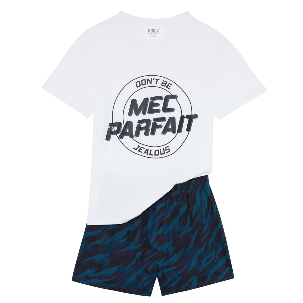 Mec parfait pyjama shorts set - white white.