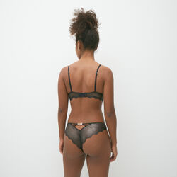 push-up bustier bra with golden chain detail;