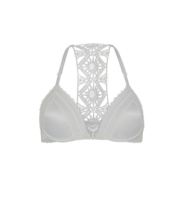 Satin padded bra - off-white white.