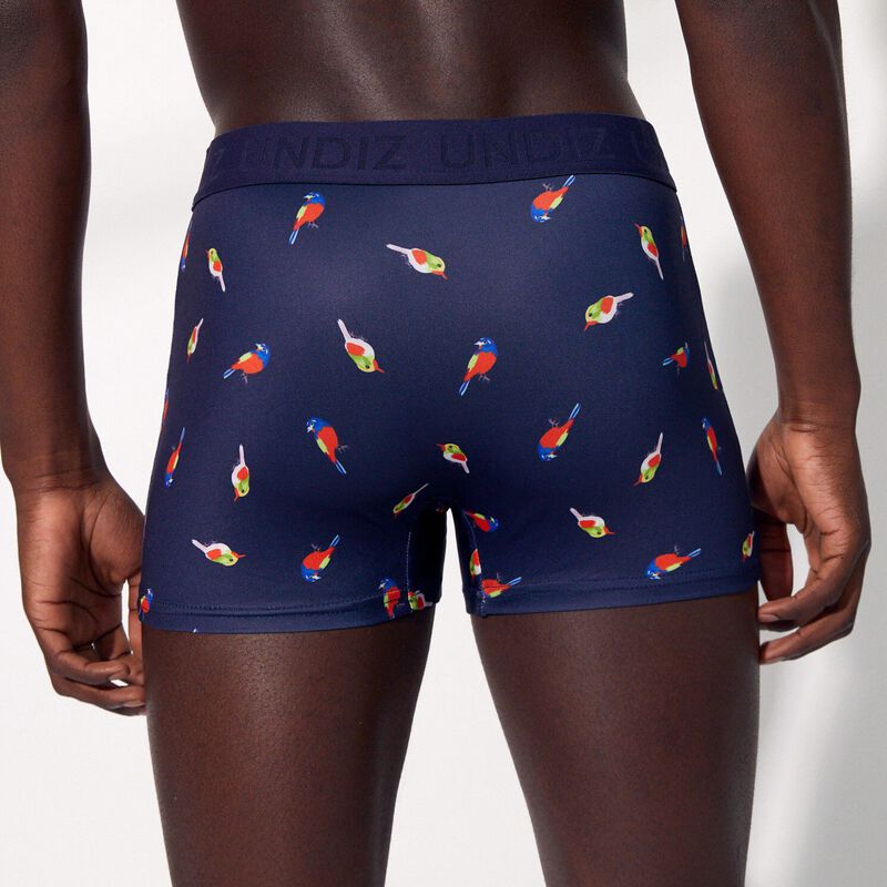bird pattern micro boxer shorts;