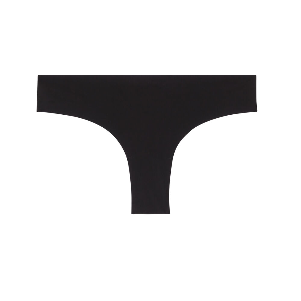 Microfibre plain briefs - black black.