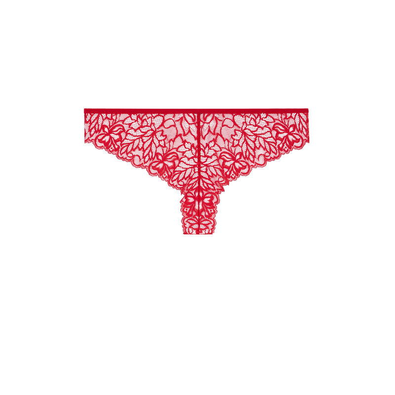 Brazyliany tanga z koronki - czerwone Brazyliany tanga z koronki - czerwone;