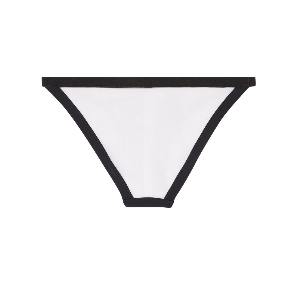 See-through microfibre and mesh briefs - black black.