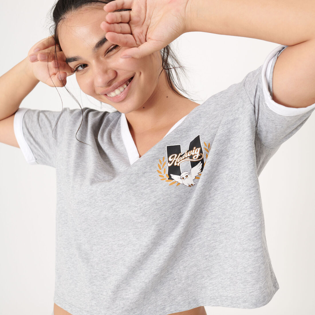 oversized harry potter hedwig top;