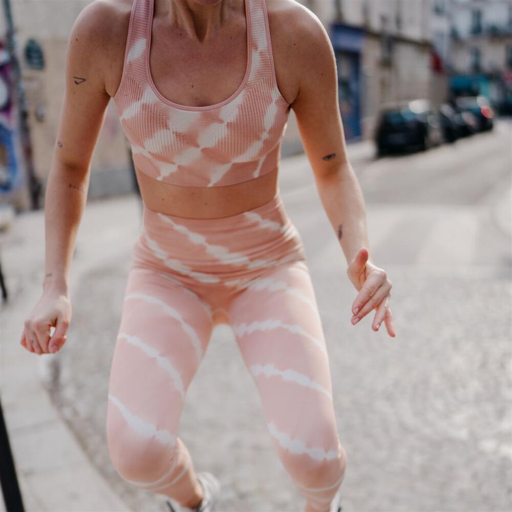 Tie-dye sports leggings - pink pink.