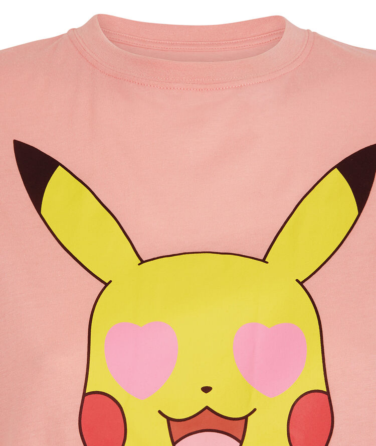 Pickacutiz pikachu print top with round neck pink.