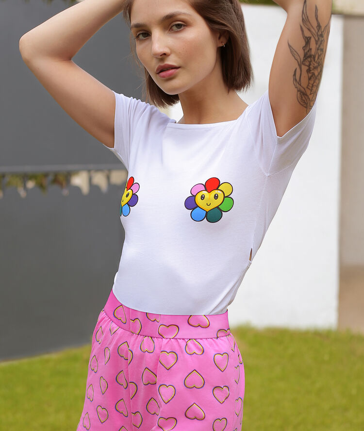 Open-back top - white white.