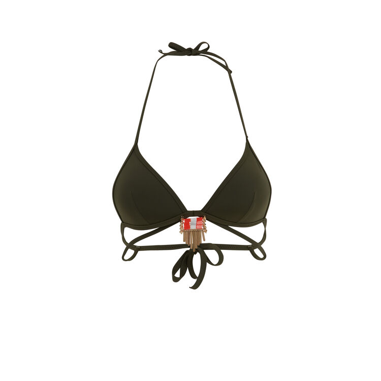 Sahariz khaki triangle bikini top Sahariz khaki triangle bikini top;