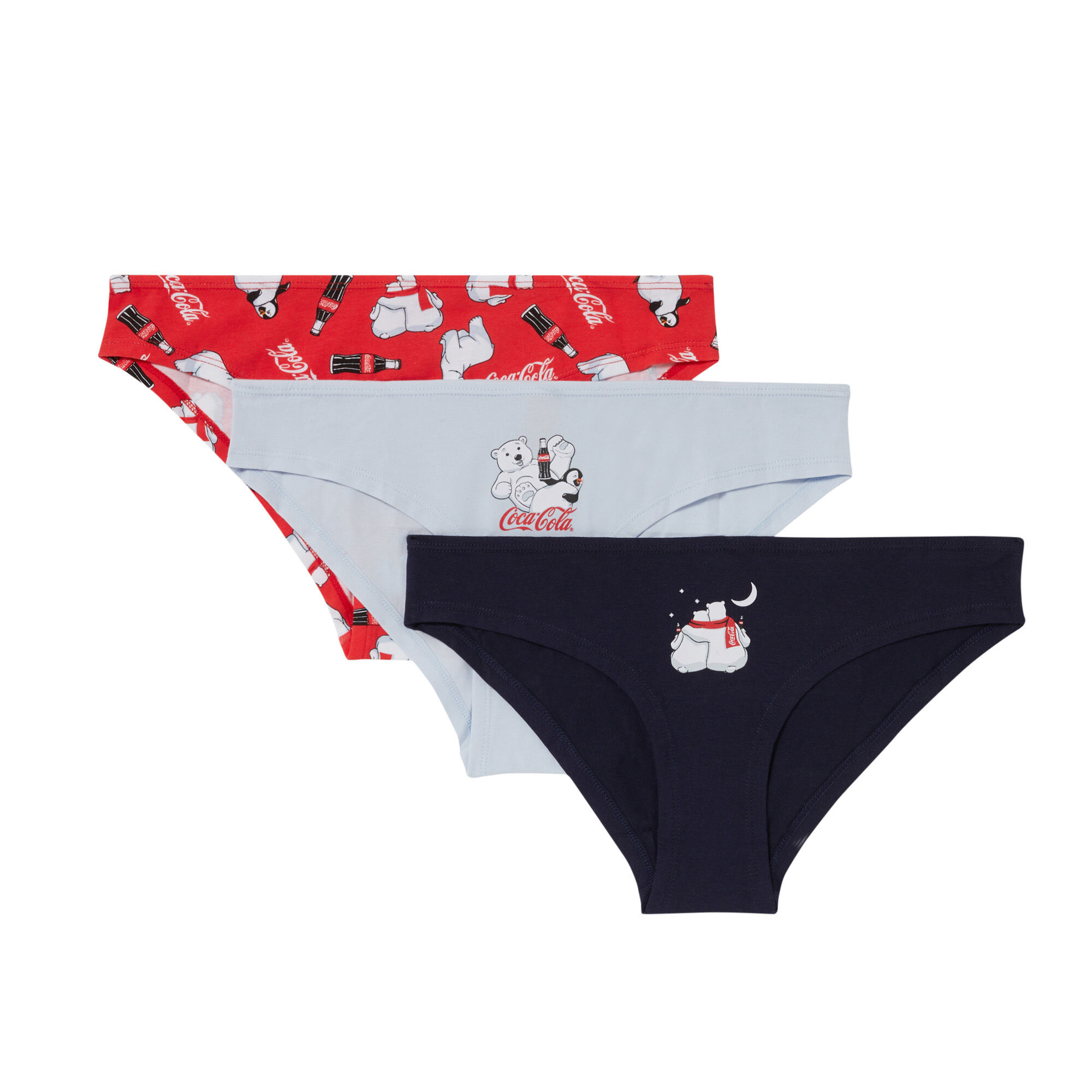 Pack of 3 coca-cola mood briefs - navy 