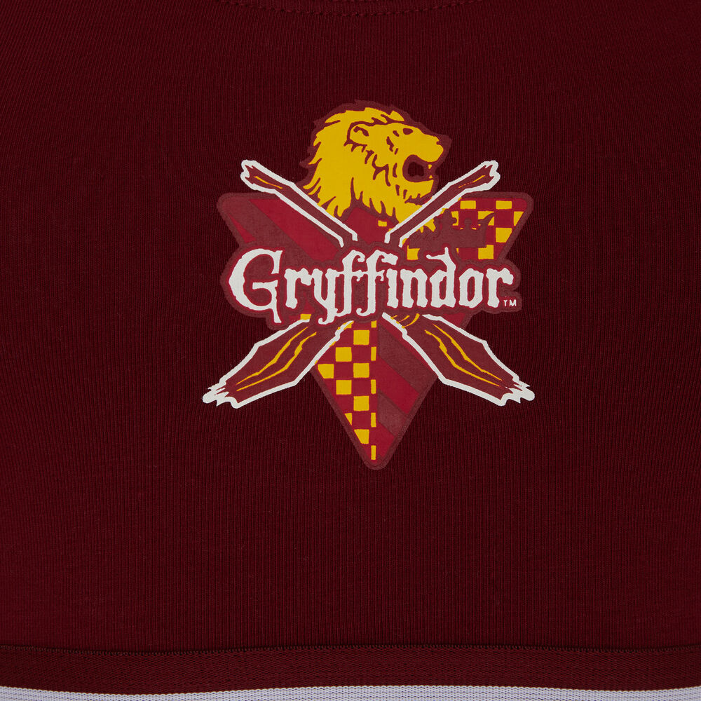 Biustonosz z gryffindorem — kolor bordowy bordeaux.