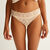 lace thong - cream;