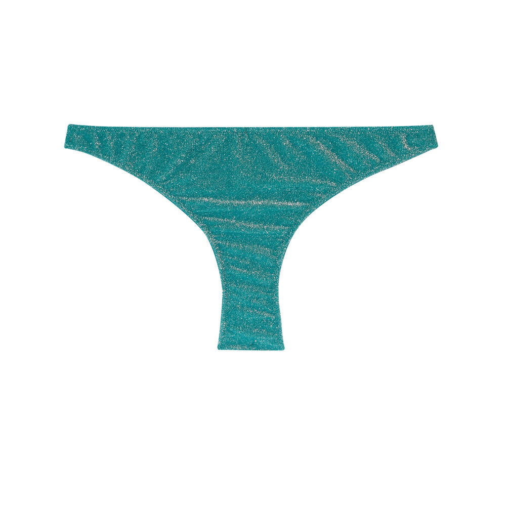 Sequined bikini briefs - green green.